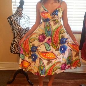 Summer dress, colorful, flarie,